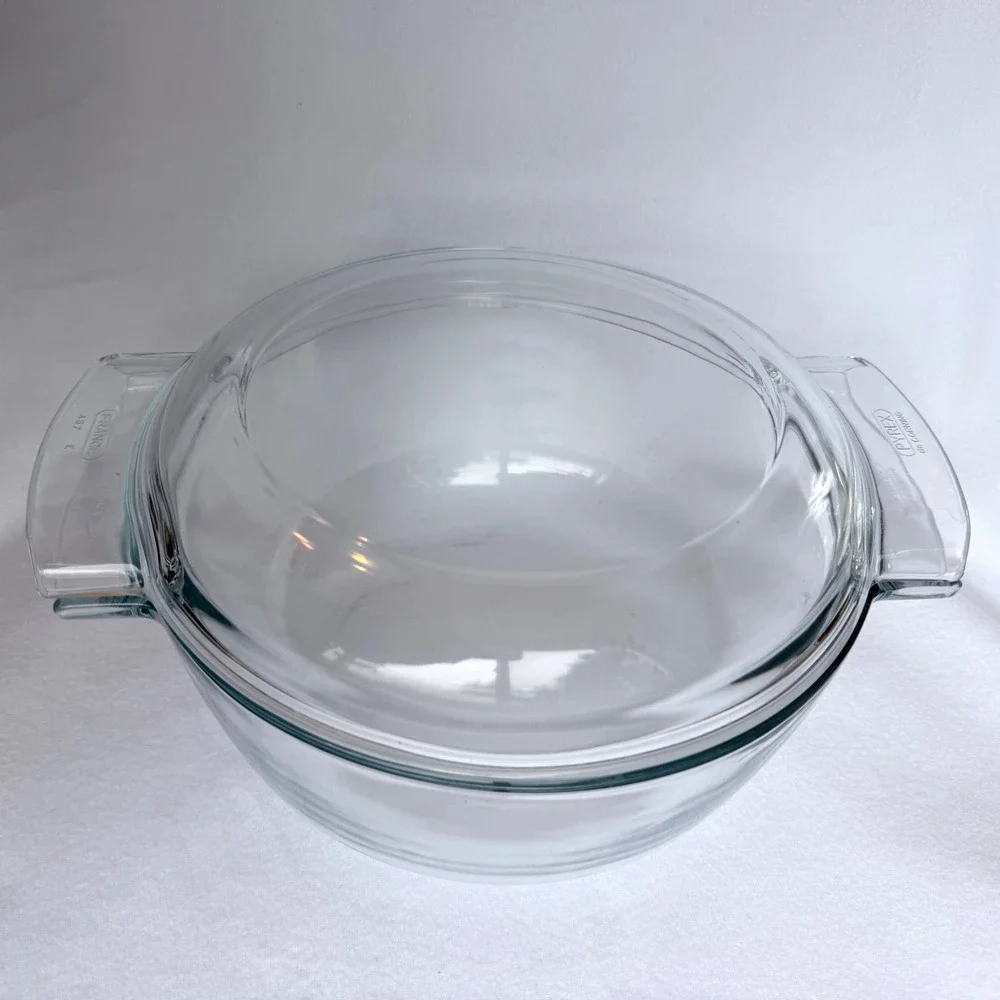 Vintage Pyrex Made in France Clear Glass Casserole Dish w/ Lid‎ Pyrex de Corning